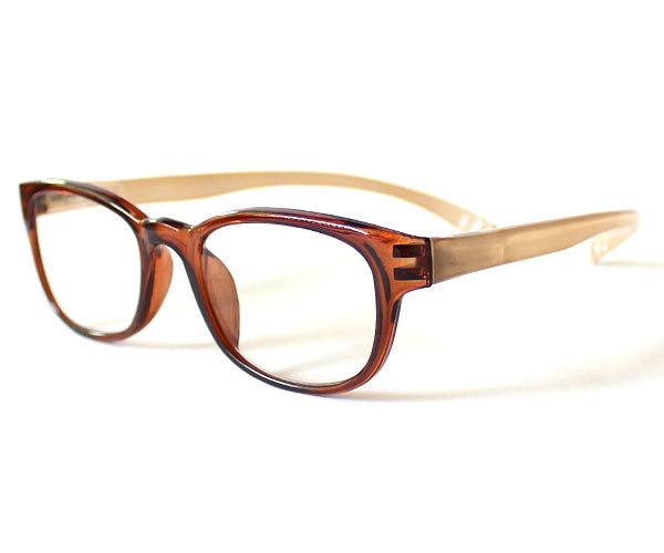 ネックリーダーズ  ウェリントン バイカラー（クリアブラウン×シャイニーベージュ）