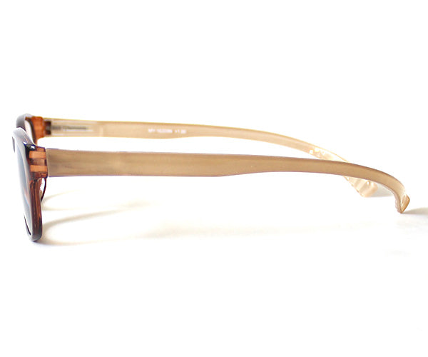 ネックリーダーズ  ウェリントン バイカラー（クリアブラウン×シャイニーベージュ）