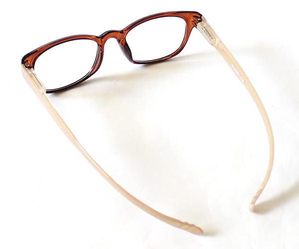 ネックリーダーズ  ウェリントン バイカラー（クリアブラウン×シャイニーベージュ）